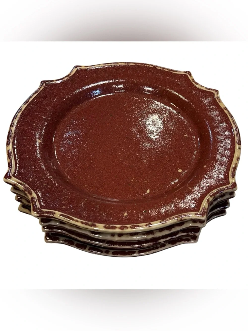 Bombay Tudor Dinner Plates Old World Medieval Gothic Moody Red Burgundy Vintage